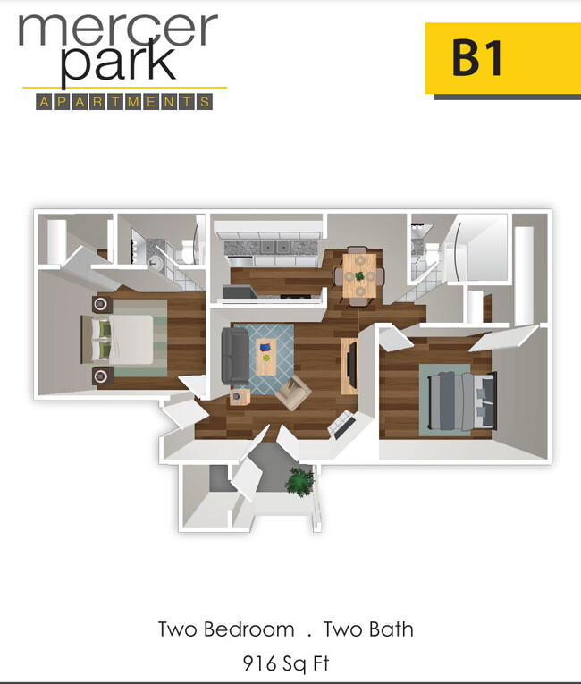 B1 Floor Plan - Mercer Park