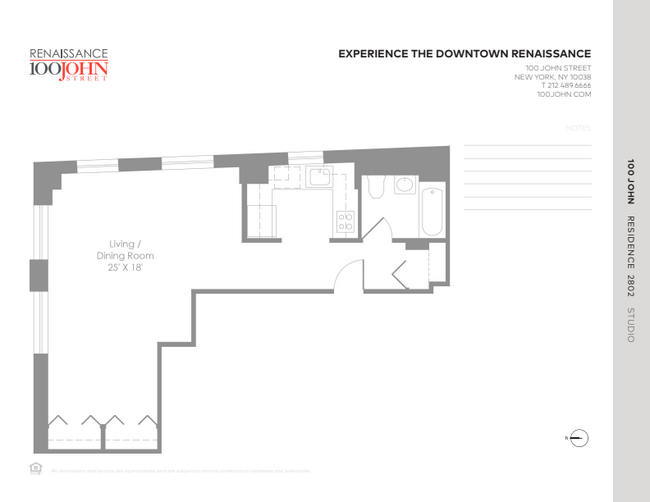 Plano de planta - 100 John Street