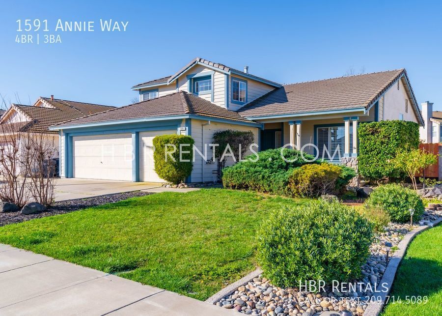 Elegant Tracy Home Four Bedrooms Newer House Rental in Tracy