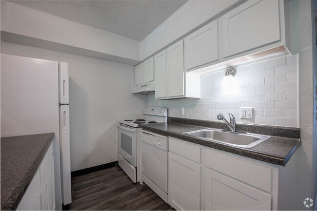 1HAB, 1BA - 600 ft² - Cocina - Horizons Apartments