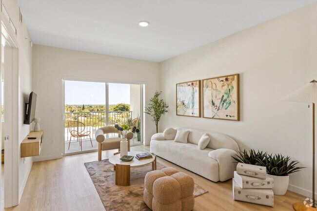 1 habitación, 1 baño - 720 pies cuadrados - Sala de estar - Deco Green Apartments