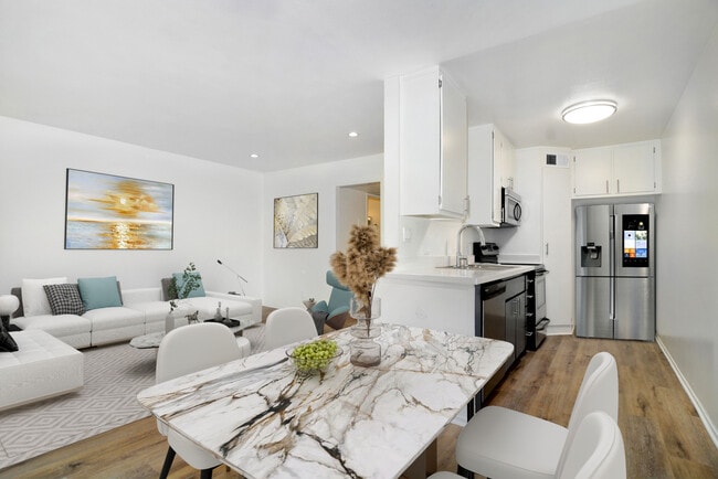 1bd model - dining / kitchen - The Olive Tree Apartments