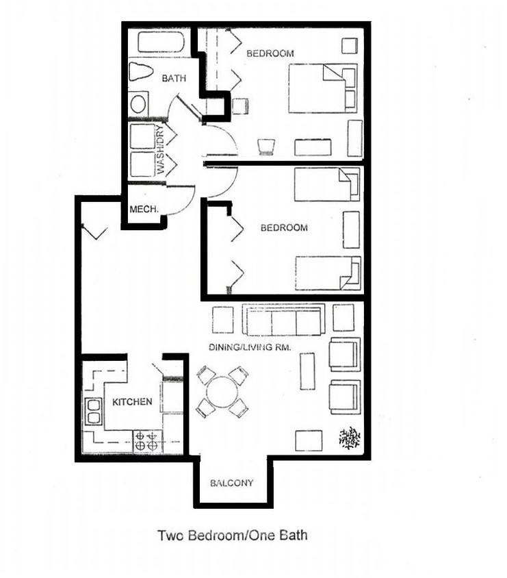 Plano de planta - Avon Park Apartments & Townhomes