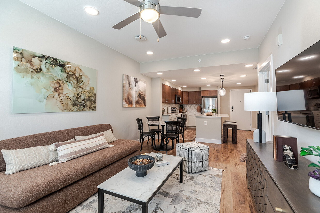 Spacious Living Room - Flatiron Flats Apartment Homes