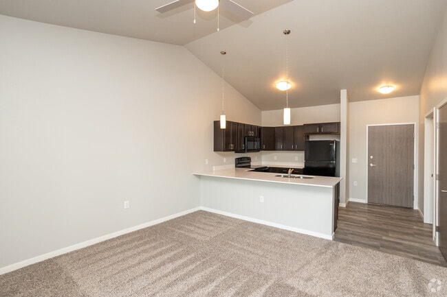 1BR, 1BA - 860SF - Living Room - The Brixx 2