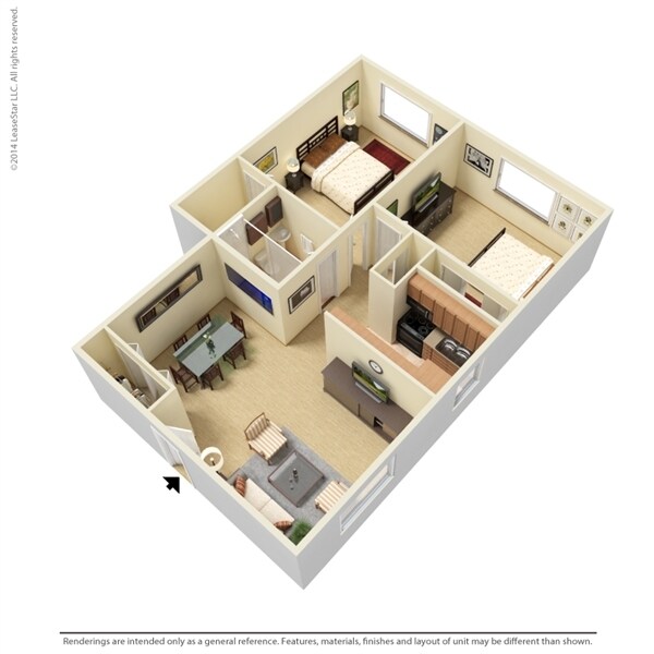 Westbrook Village – 2 Bed 1 Bath Style C