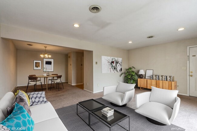Living room and dining room - 500 Riverside Ave