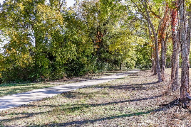 Take a walk down a beautiful tree lined trail in Anna.
