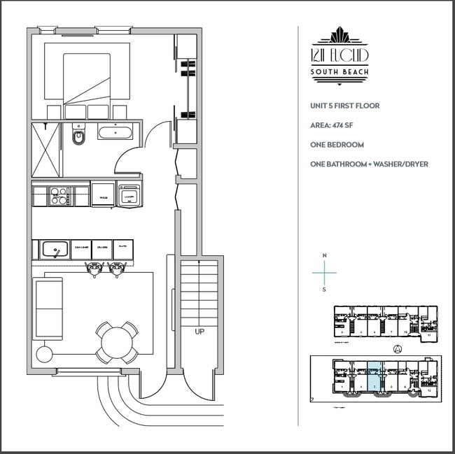 1 Bedroom Floor Plan 5 - 1211 Euclid Ave