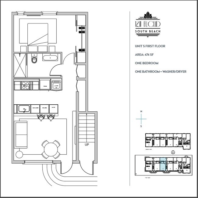 Plano de planta de 1 habitación 5 - 1211 Euclid Ave
