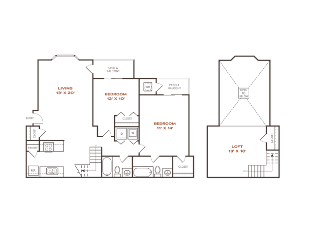 S2-Residences Bear Creek-Floorplans_B2-2B2B-1085 SF.png - Residences at Bear Creek