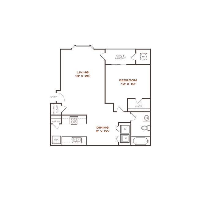 S2-Residences Bear Creek-Floorplans_A1-1B1B-700 SF.png - Residences at Bear Creek