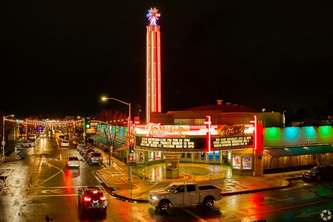 The Tower Theatre is the landmark heart of nightlife in Fresno's Tower District.