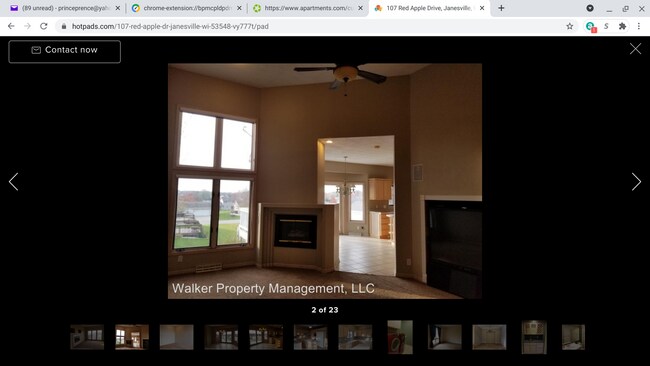 Living Room w/ fire place - 107 Red Apple Dr