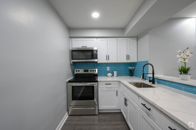 1HAB, 1BA - 650 ft² Cocina - Cranston Hall Apartments