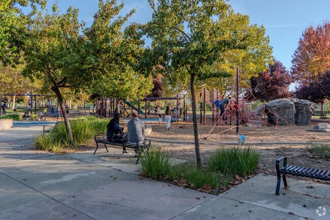Children in Villages of Zinfandel loves the playground at Stone Creek Community Park.