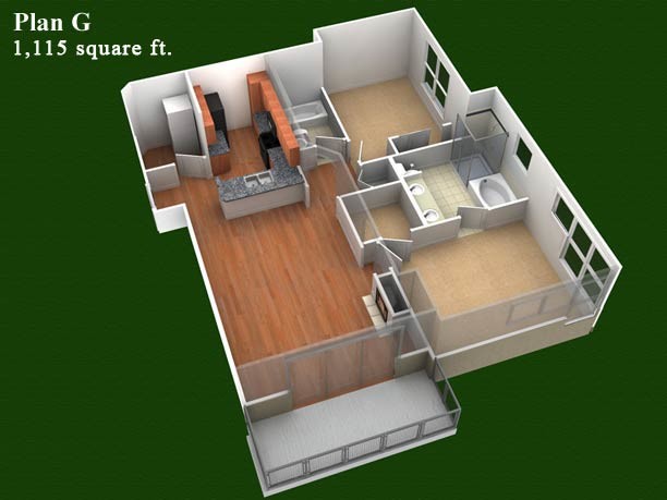 3D Floor Plan - 9059 E Panorama Cir