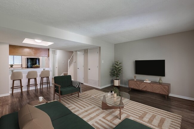 Living Room with Breakfast Bar - Avery Point Apartments