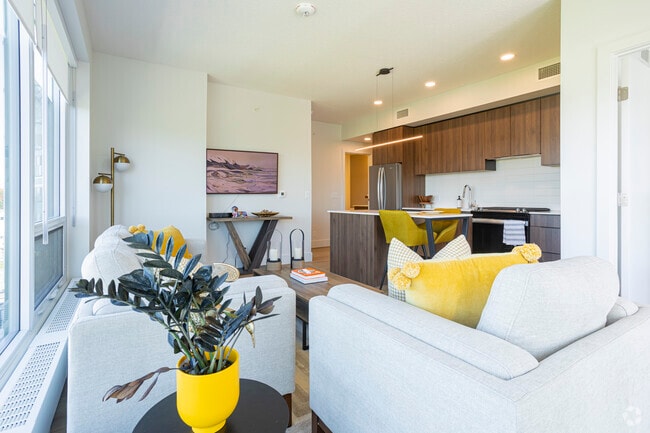 2BR, 2BA - 840SF - Living Room - UXBorough Living