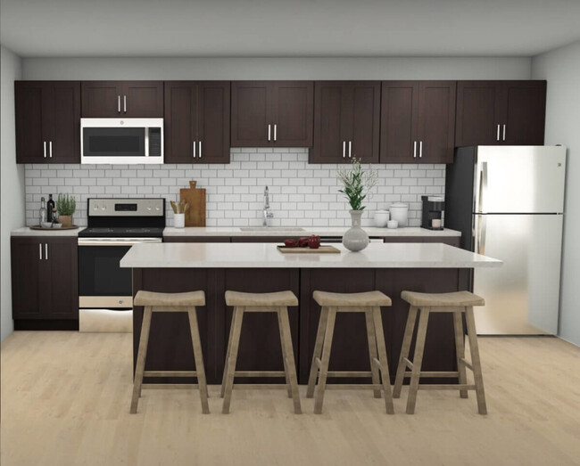 Cocina de pueblo de dos habitaciones - Rush River Commons