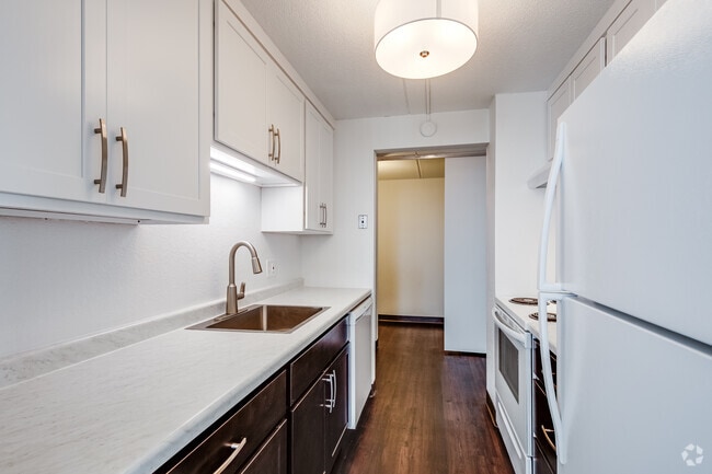 Creek Terrace - 2BR, 1.5BA - 893SF - Kitchen and Storage Closet - Creek Terrace