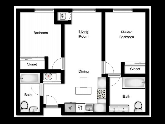 2HAB/1BA - The Village at Heritage Court