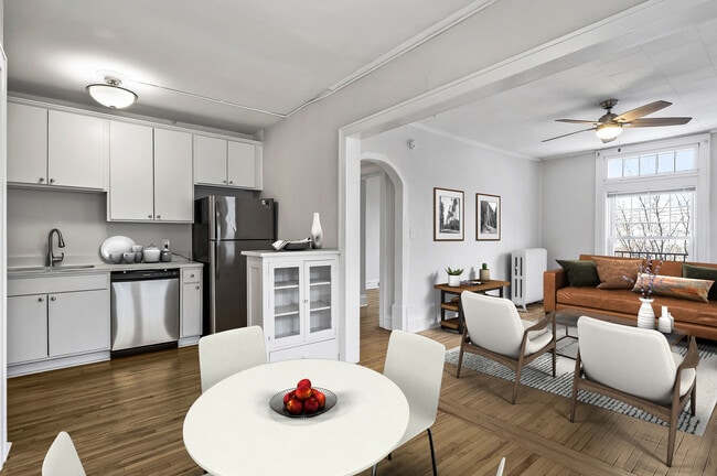 Renovated Kitchen (Staged) 2B Floorplan A - Isle East