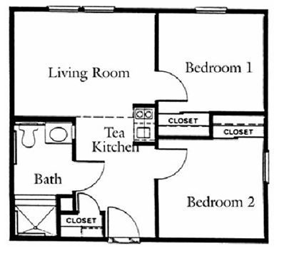 Este agradable apartamento de dos habitaciones se ha diseñado para ofrecer bienestar y comodidad. - Hilltop Commons Senior Living