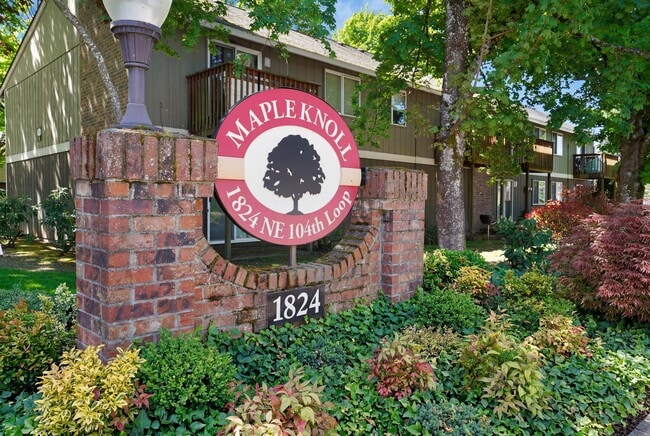 MK 1 - entry sign - Maple Knoll Apartments