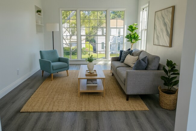 Sala de estar escenificada - 4221 Creed Ave