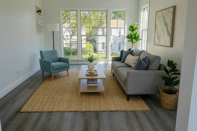 Staged Lviing Room - 4221 Creed Ave