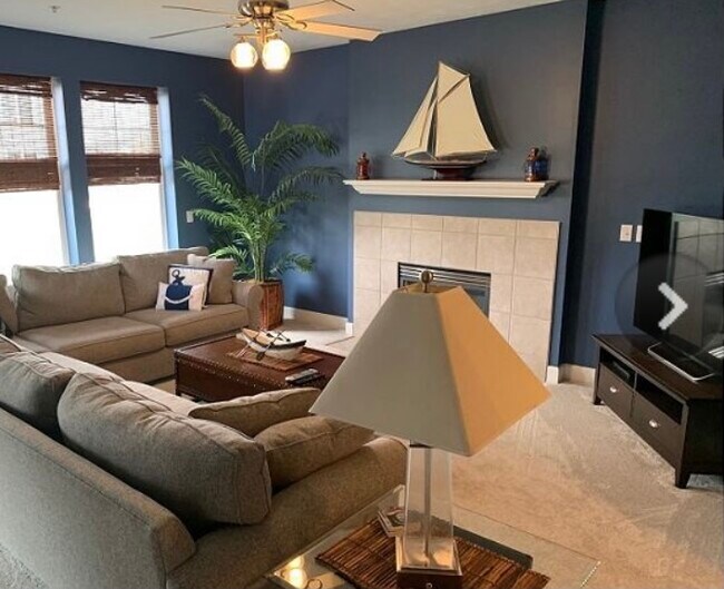 Living room with fireplace - 208 S Robert St
