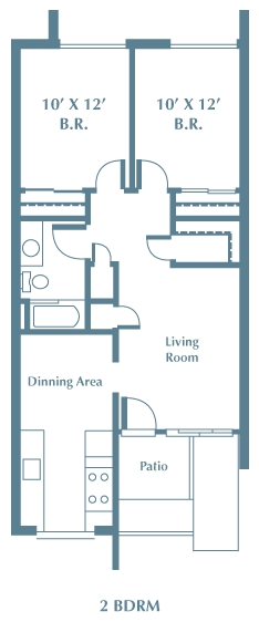 2BR/1BA - Pinon Apartments