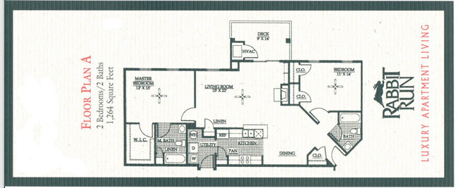 2 bedroom/ 2 bath- first floor - Rabbit Run Apartments