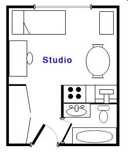 Estudio - Harrison Apartments