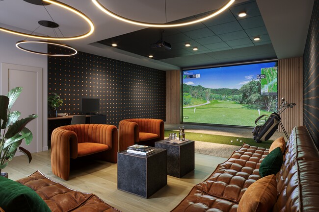 Flexible tech room with golf simulator - Maxwell