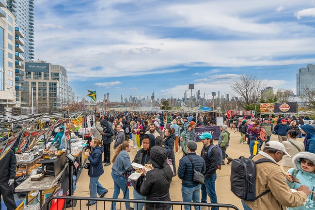 Smorgasburg is the largest weekly open-air food market in America located in Williamsburg.