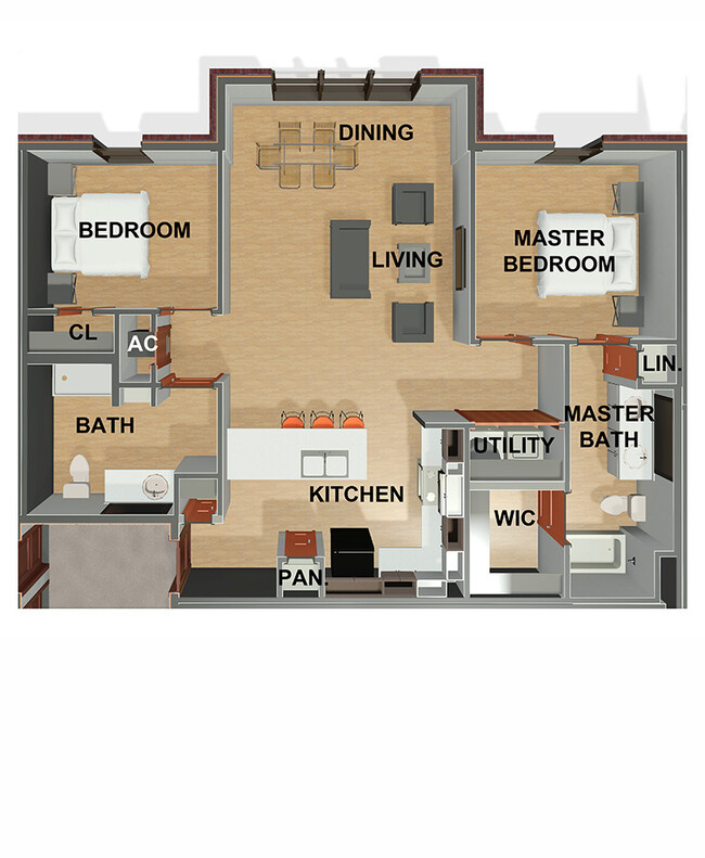 2 habitaciones SIN balcón - Palma Vista Apts