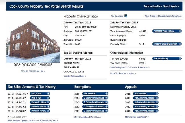 Property Tax Records - Chicago's Freedom Building