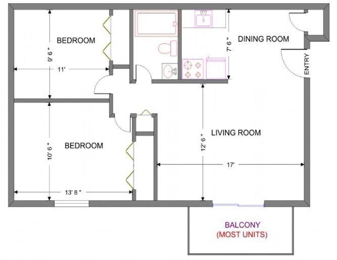 Valley Park Apartments – 2 Bed 1 Bath