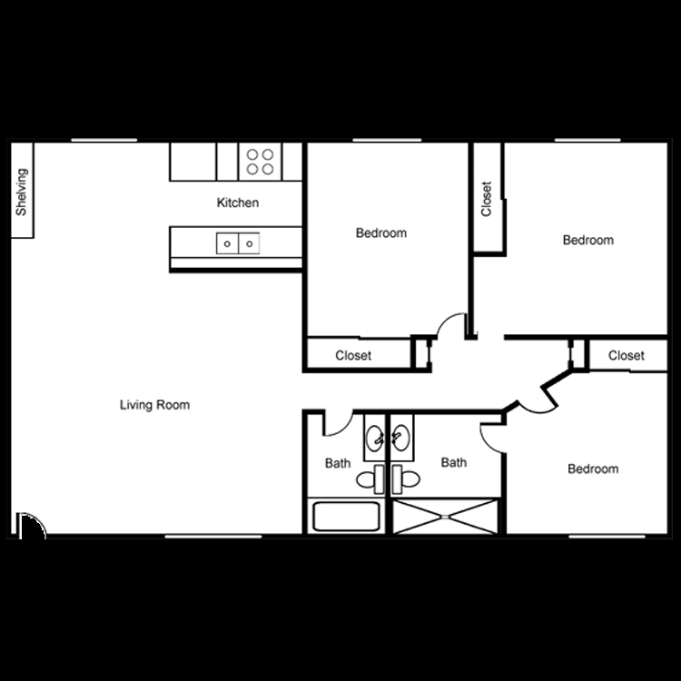3BR/2BA - Lemon Normal Gardens Apartments