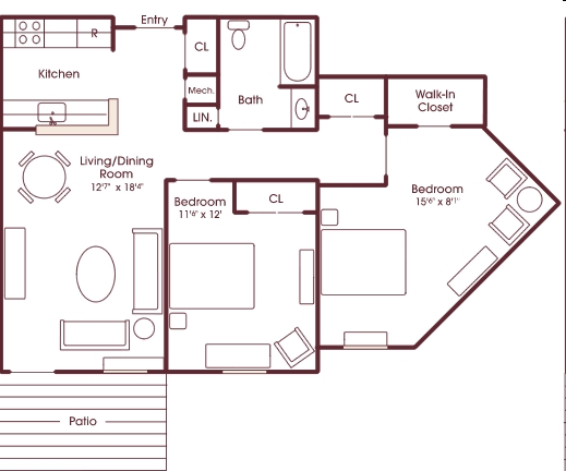 2BR/1BA - Westlake Mews Adult Community