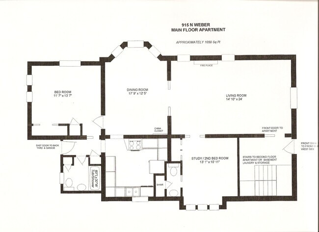 FLOOR PLAN - 915 N Weber St