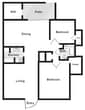 2 Bed 1 Bath - Huge