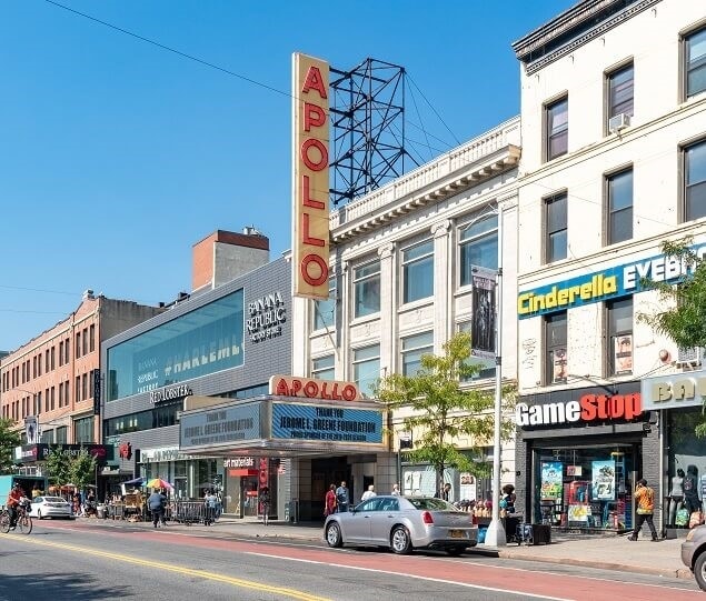 The famous Apollo Theater opened in 1914 and is a historic landmark