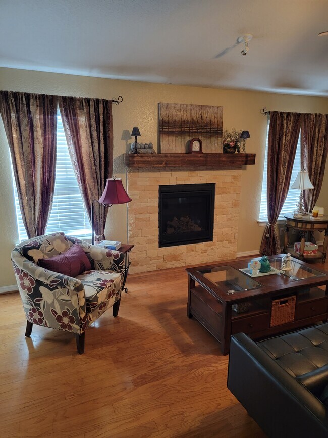 Living Room with Gas Fireplace - 2509 W Houston St