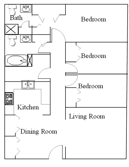 3BR/2BA - Sunnyside Estates Apartments