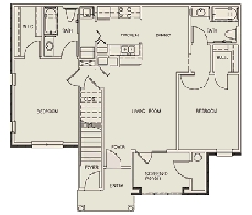 2BR/2BA - Ridgecrest Apartments