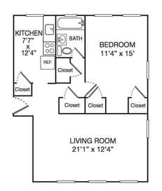 1BR/1BA - The Meridian