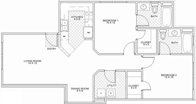 2BR/2BA - Heritage Oaks Luxury Apartments